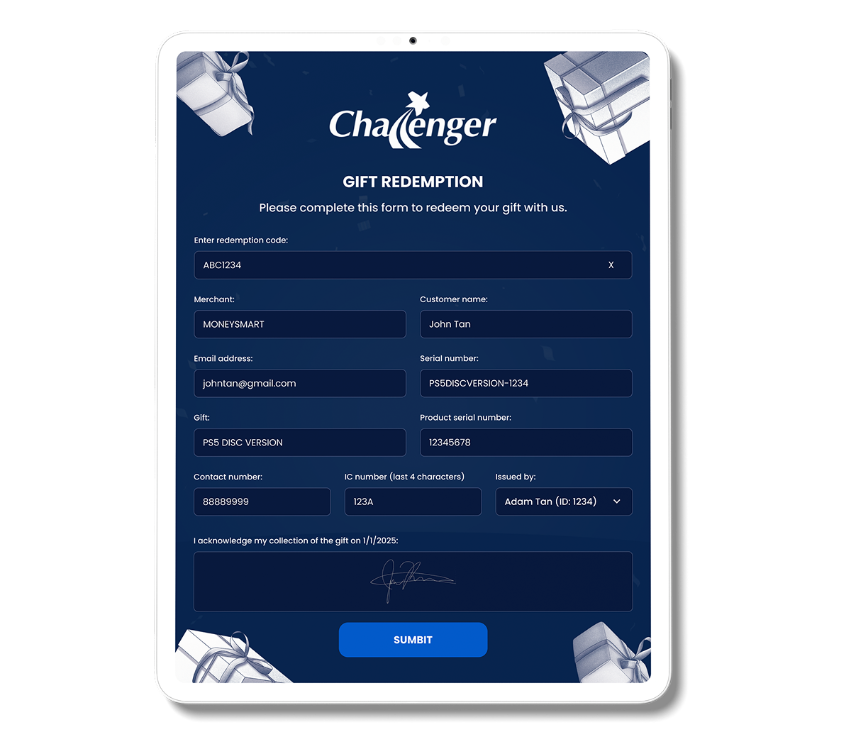 Gift Redemption App